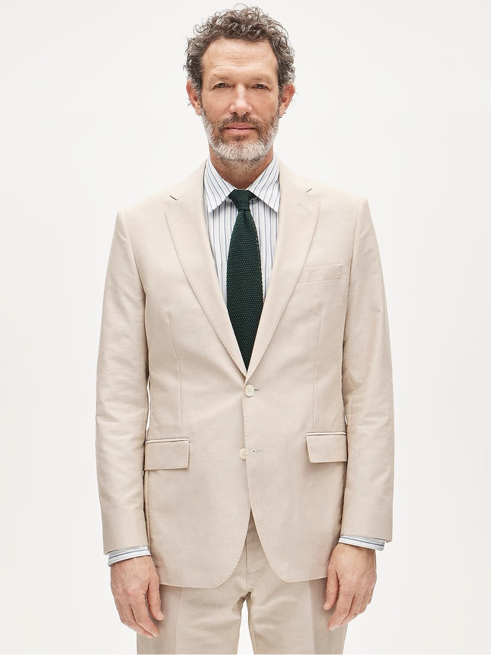 J. CREW Ludlow Slim-fit suit jacket in Portuguese cotton oxford Khaki 40 S CQ514